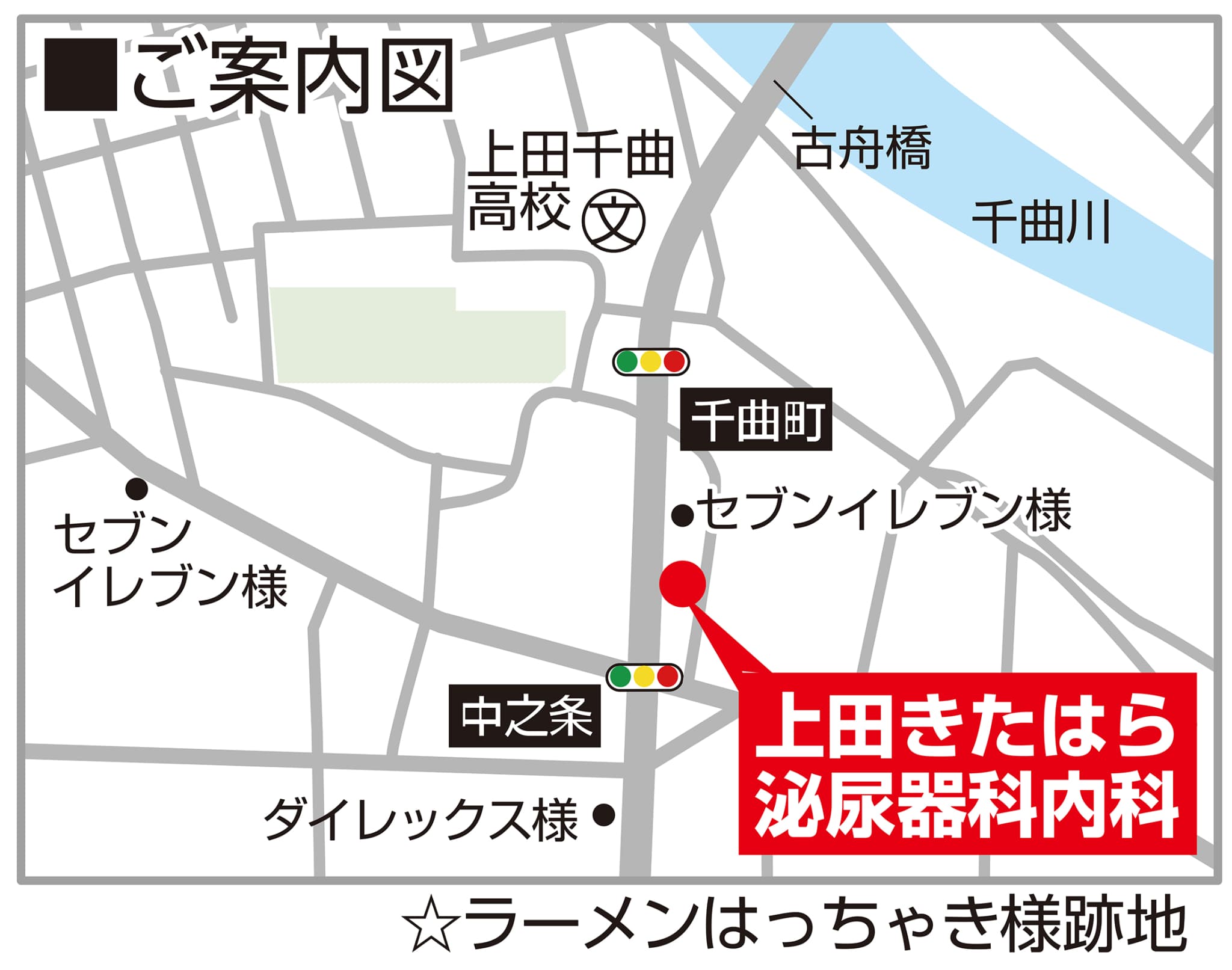 上田きたはら泌尿器科内科 地図